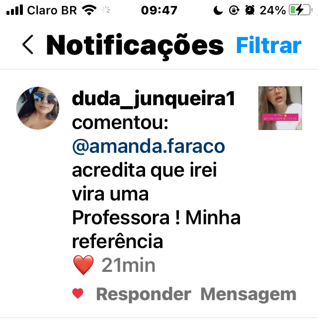 Depoimento de aluno aprovado