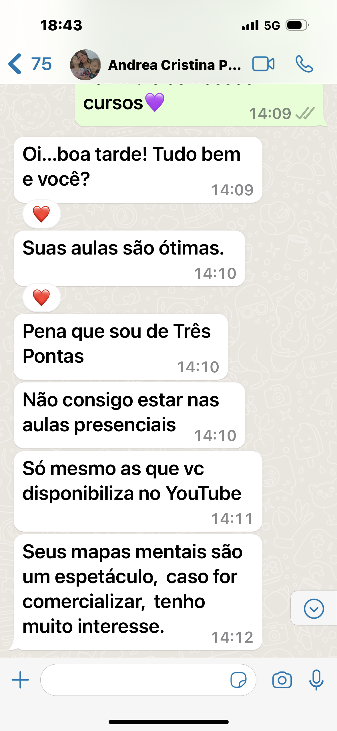 Depoimento de aluno aprovado